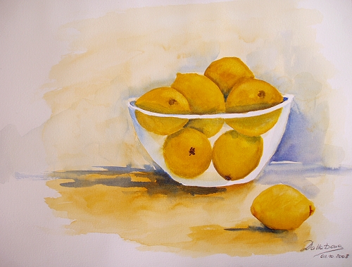 Zitronen in Glassch�ssel